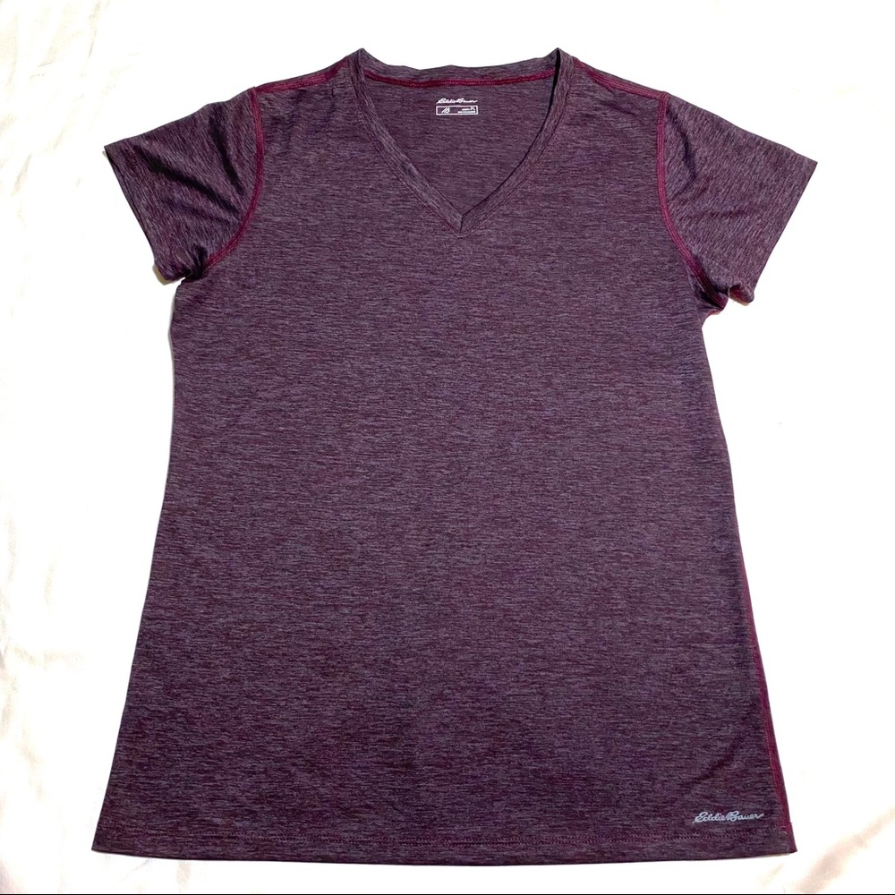NWOT FreeDry® Eddie Bauer Resolution v-neck t-shirt, deep purple, LP